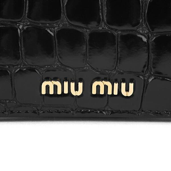 miu ミュウミュウ 2つ折り財布 MIU クロコプリント 5MV204 2DQ8