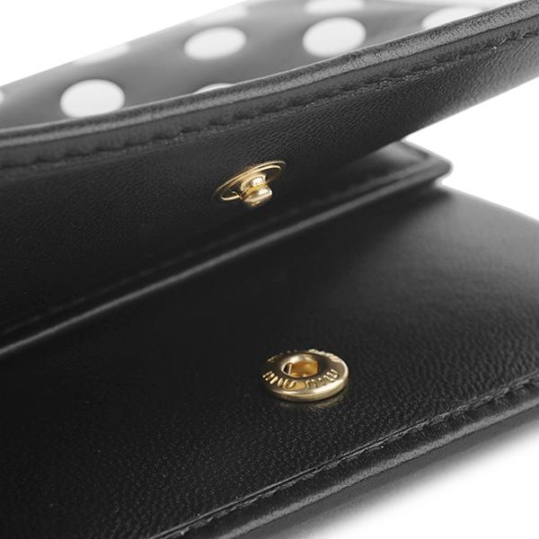 miu ミュウミュウ 2つ折り財布 MIU ドットスタッズ 5MV204 2DRA miu ミュウミュウ 2つ折り財布 MIU ドットスタッズ 5MV204 2DRA