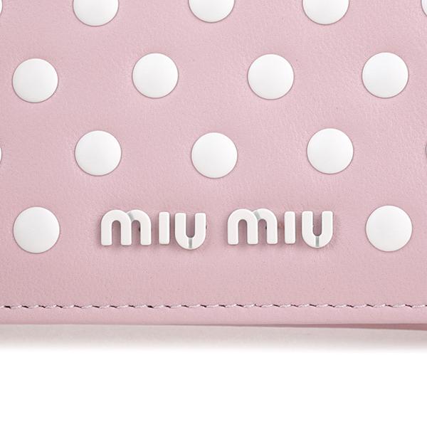 miu miu（ミュウミュウ） 並行輸入 2つ折り財布 ドットスタッズ 5MV204