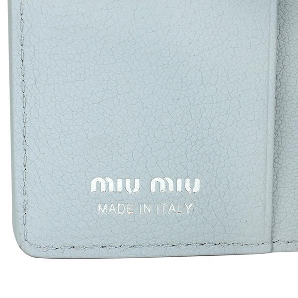 miu 並行輸入 ミュウミュウ 2つ折り財布 MIU マドラス パール