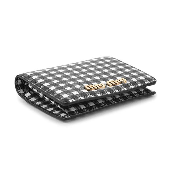 人気の新作 miu miu 財布 ウォレット ギンガムチェック 折り財布