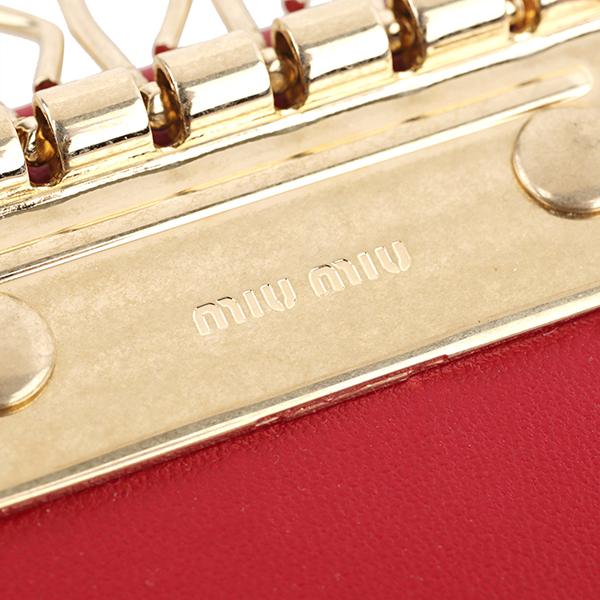 miu 並行輸入 ミュウミュウ キーケース MIU ドットスタッズ