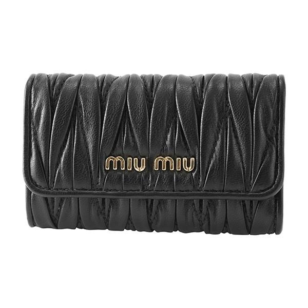 【新品未使用】MIUMIU キーケース マテラッセ 5PG222 N88 miu 並行輸入 ミュウミュウ キーケース MIU マテラッセ 5PG222 N88