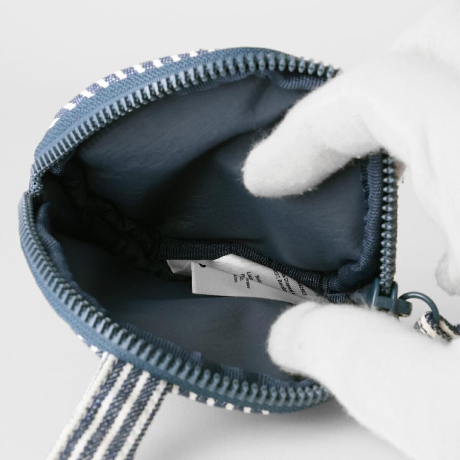 並行輸入 オレンド ポーチ サーキュラー ミニパース コットン ネイビー ストライプ CIRCULAR MINI PURSE COTTON | OLEND | 03