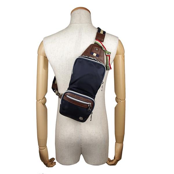 並行輸入 オロビアンコ  ウエストバッグ・ボディバッグ ナイロン 0627 COMPAKTION-F 12 ネイビー 爆買 | Orobianco | 07