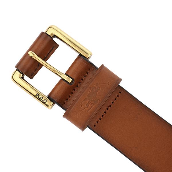 【美品】ポロラルフローレン 本革 ベルト カービングベルト　ブラウン 中古・古着通販】RALPH LAUREN (ラルフローレン) カービング