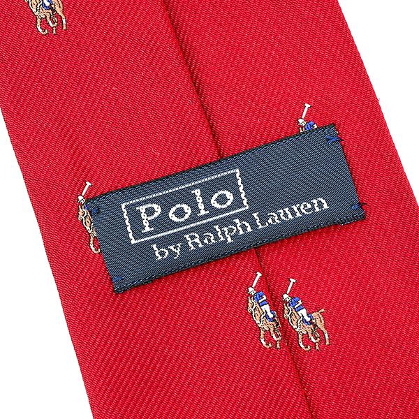 【新品未使用】ポロラルフローレン　ポロベア　ネクタイ　赤 新品・未使用品】ポロ ラルフローレン ネクタイ 赤 えんじ色 クマ刺繍