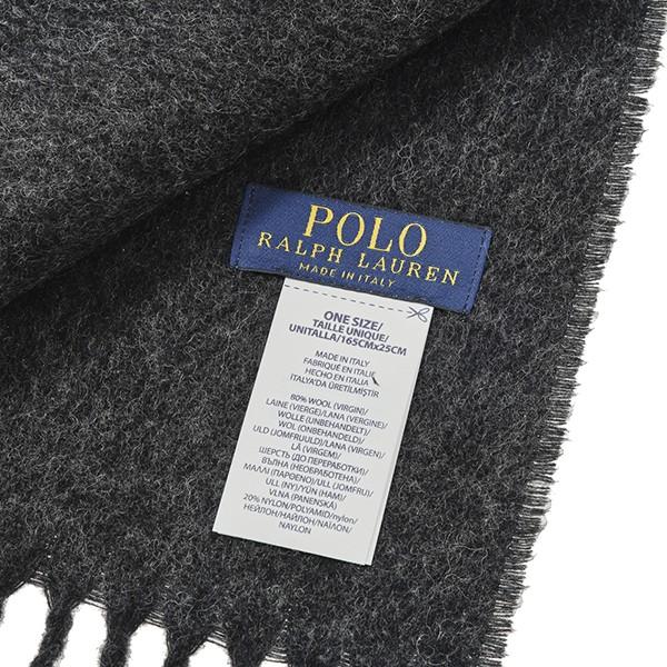 並行輸入 ポロ ラルフローレン マフラー・ストール リバーシブルウィンドウペインスカーフ PC0230 003 チャコールグレー 爆買 | POLO RALPH LAUREN | 03