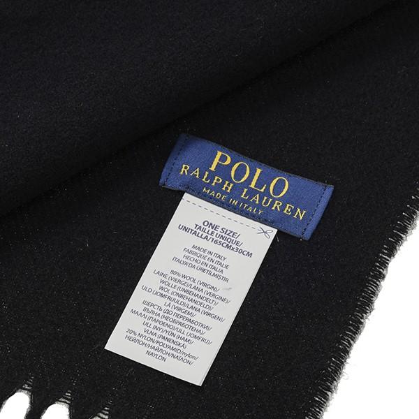 並行輸入 ポロ ラルフローレン マフラー・ストール ビッグポニーエンブロイダードスカーフ PC0231 001 ブラック 黒/ゴールド 爆買 | POLO RALPH LAUREN | 03