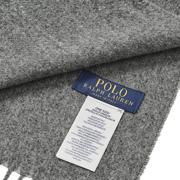 並行輸入 ポロ ラルフローレン マフラー・ストール ビッグポニーエンブロイダードスカーフ PC0231 015 グレー/ブラック 黒 爆買 | POLO RALPH LAUREN | 03