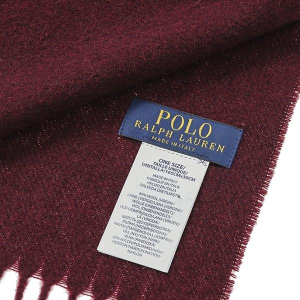 並行輸入 ポロ ラルフローレン マフラー・ストール ビッグポニーエンブロイダードスカーフ PC0231 601 ワインレッド/ネイビー 爆買 | POLO RALPH LAUREN | 03