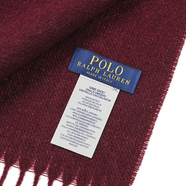 並行輸入 ポロ ラルフローレン マフラー・ストール クラシックウールブレンドマフラー PC0253 601 ワインレッド 爆買 | POLO RALPH LAUREN | 03