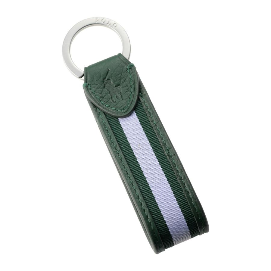 未使用 ポロ ラルフローレン ☆ ロゴ 型押し レザー キーケース 緑 POLO POLO RALPH LAUREN 並行輸入 ポロ ラルフローレン キーホルダー