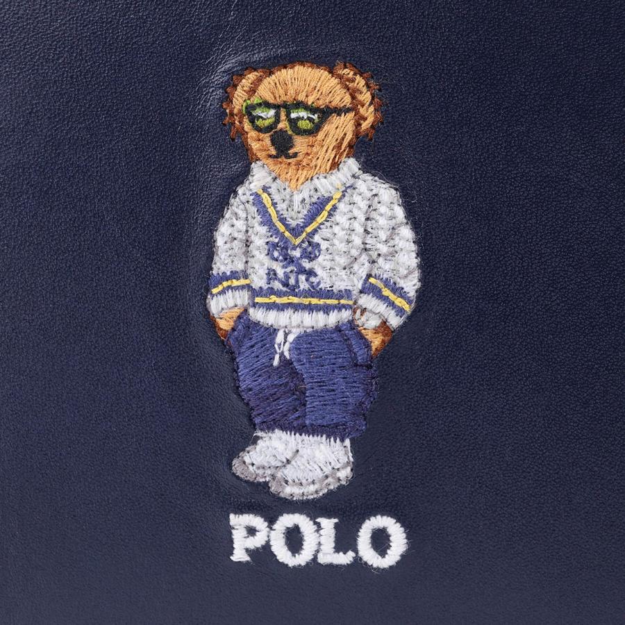 ポロ ラルフローレン ポロベア二つ折り財布 刺繍 新品ブランド poloロゴ本革 POLO RALPH LAUREN 財布 メンズ 二つ折り ポロ ラルフローレン
