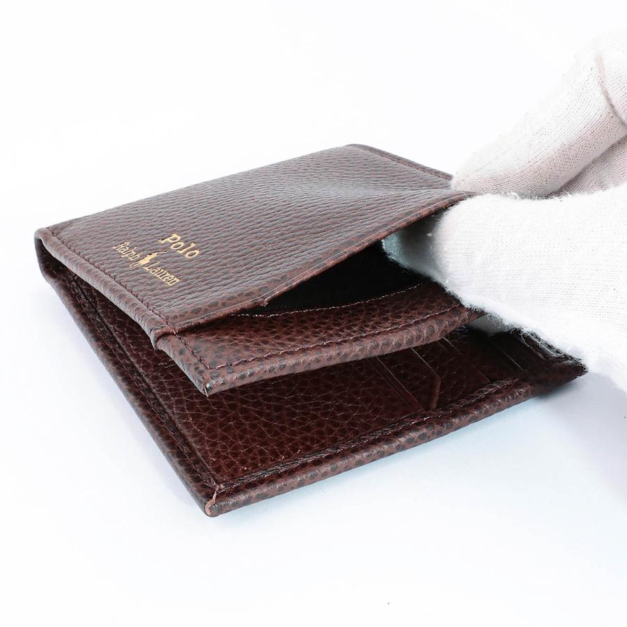 Polo Ralph Lauren 二つ折り財布 ダークブラウン ポロ ラルフローレン 二つ折り財布 | ポロ ラルフ ローレン(POLO