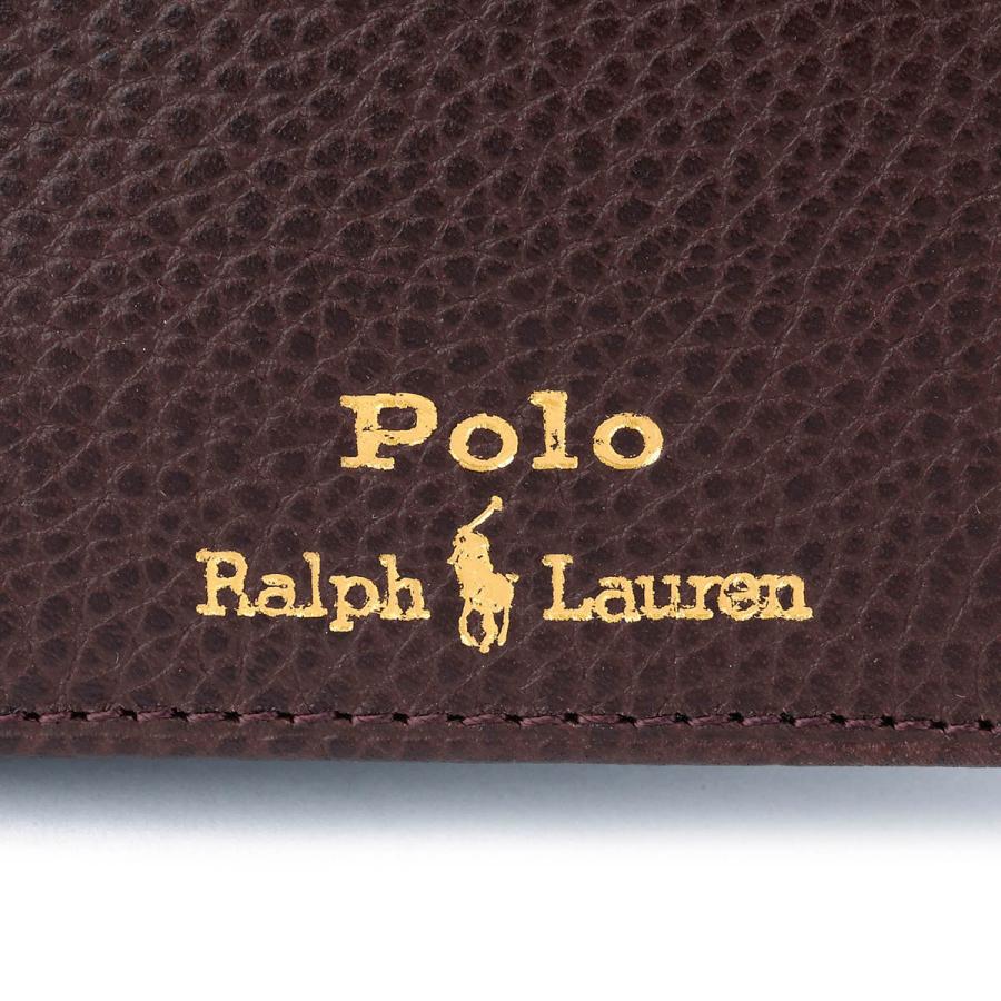 Ralph Lauren 二つ折り財布 ロゴ金具 ブラウン POLO RALPH LAUREN（ポロ・ラルフローレン） ポロ ラルフローレン 二