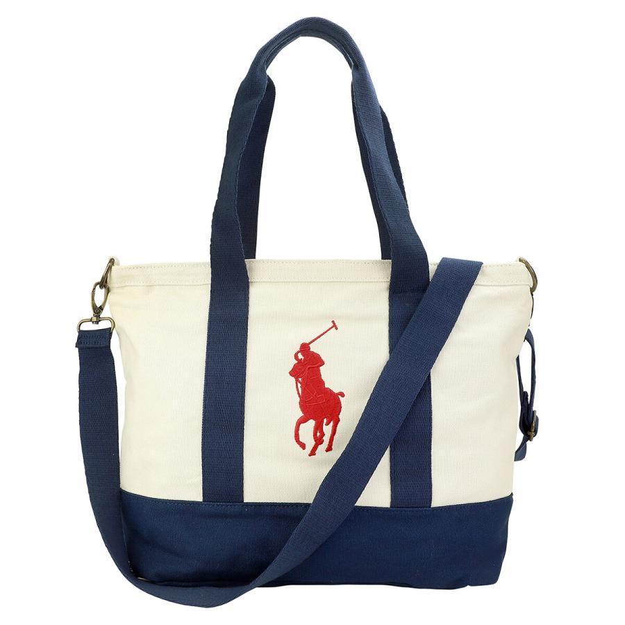 Polo Ralph Lauren トートバッグ ホワイト/ネイビー ポロラルフローレン トートバッグ ホワイト/ネイビー - メルカリ