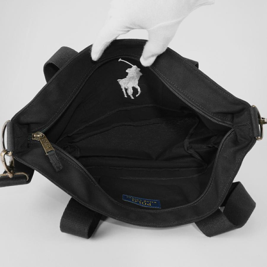 並行輸入 ポロ ラルフローレン トートバッグ POLO RALPH LAUREN ビッグポニー 9AR023 GAZユニセックス ブラック 黒 爆買の画像
