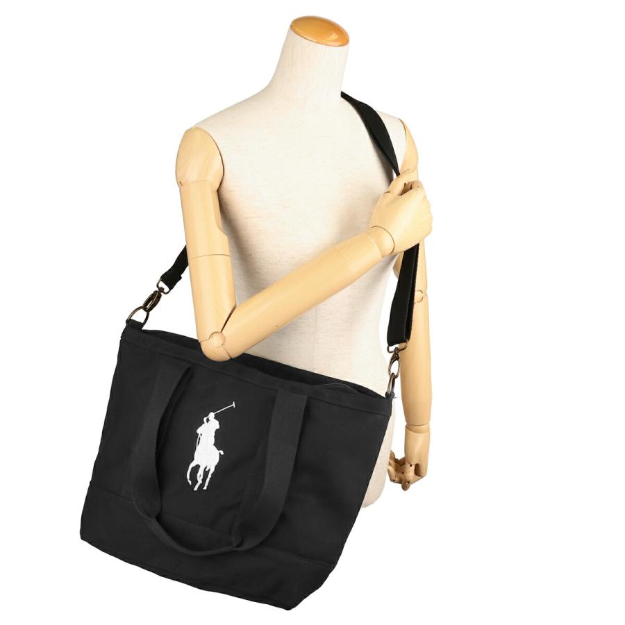 並行輸入 ポロ ラルフローレン トートバッグ POLO RALPH LAUREN ビッグポニー 9AR023 GAZユニセックス ブラック 黒 爆買の画像