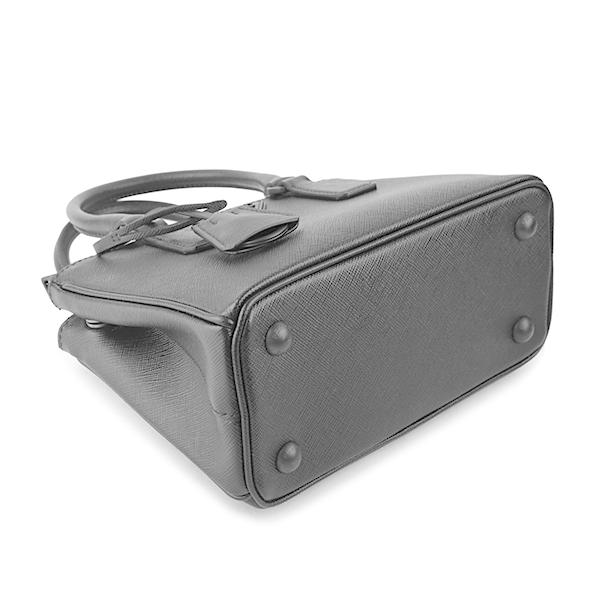 PRADA グレー ショルダーバッグ プラダ PRADA ショルダーバッグ グレー SV金具 レザー メンズ ボディ