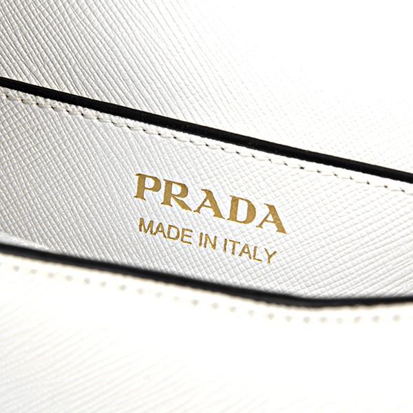 PRADA プラダ ハンドバッグ サフィアーノ 白黒 ショルダー 正規品 保証書 PRADA（プラダ） 並行輸入 ショルダーバッグ サフィアーノ 1BD089 2BA7
