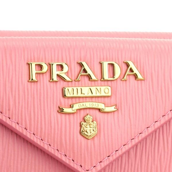未使用✨プラダ　レザー　三つ折り財布　ヴィッテロムーブ　ピンク　1MH021 PRADA 並行輸入 プラダ 3つ折り財布 ヴィッテロ ムーヴ 1MH021