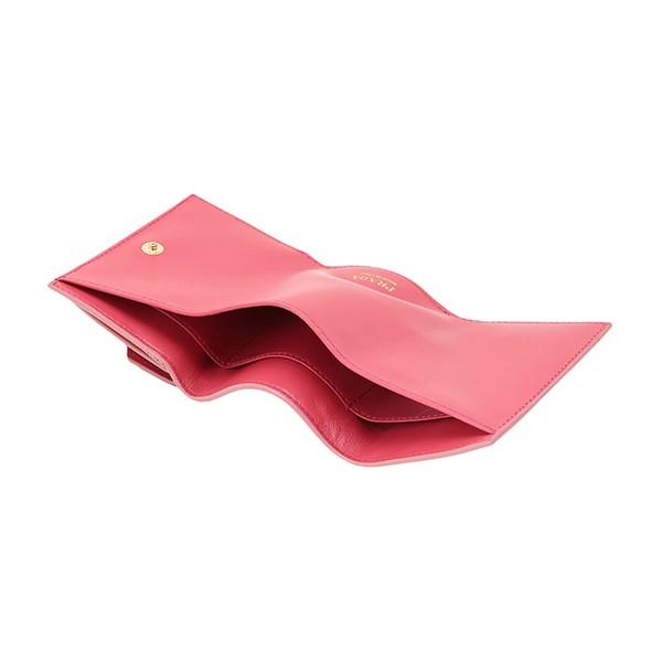 PRADA プラダ 3つ折り財布 サフィアーノ フィオッコ 1MH021 2B7S PRADA プラダ 3つ折り財布 サフィアーノ フィオッコ 1MH021 2B7S