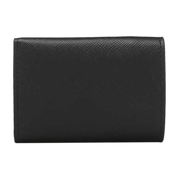 【美品】プラダ 折り財布 サフィアーノ メタルロゴ ミディアム ブラック 黒 PRADA（プラダ） 並行輸入 3つ折り財布 サフィアーノ メタル 1MH021