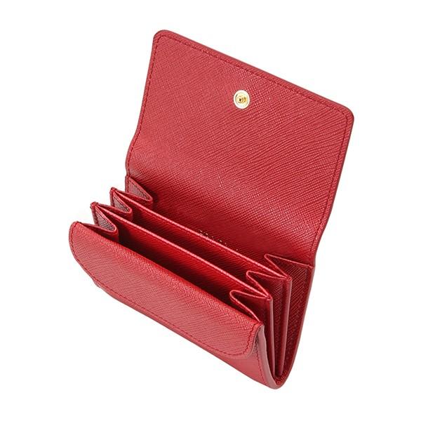 PRADA プラダ　サフィアーノレザー 名刺入れ レッド　赤 PRADA（プラダ） 並行輸入 カードケース サフィアーノ メタル 1MH027