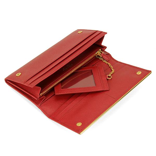 プラダ 長財布 PRADA 並行輸入 プラダ 長財布 サフィアーノ メタル 1MH132 QWA