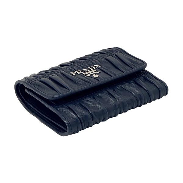 PRADA 三つ折り財布 ネイビー PRADA 並行輸入 プラダ 3つ折り財布 ネイビー 紺 1MH840 ZSJ