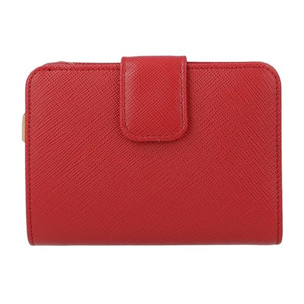 ギャランティーカード有 プラダ PRADA 二つ折り財布 サフィアーノ プラダ 二つ折り財布 レディース サフィアーノ トライアングル