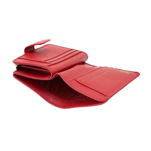 PRADA 並行輸入 プラダ 2つ折り財布 サフィアーノ トライアングル