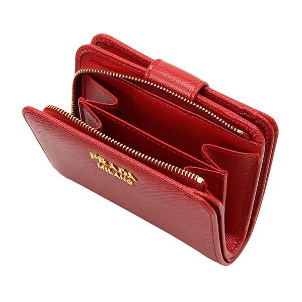 PRADA 並行輸入 プラダ 2つ折り財布 サフィアーノ トライアングル