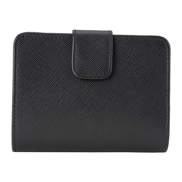 並行輸入 プラダ 2つ折り財布 サフィアーノ シャイン 1ML018 2EBW F0002 ブラック 黒 爆買 | PRADA | 01