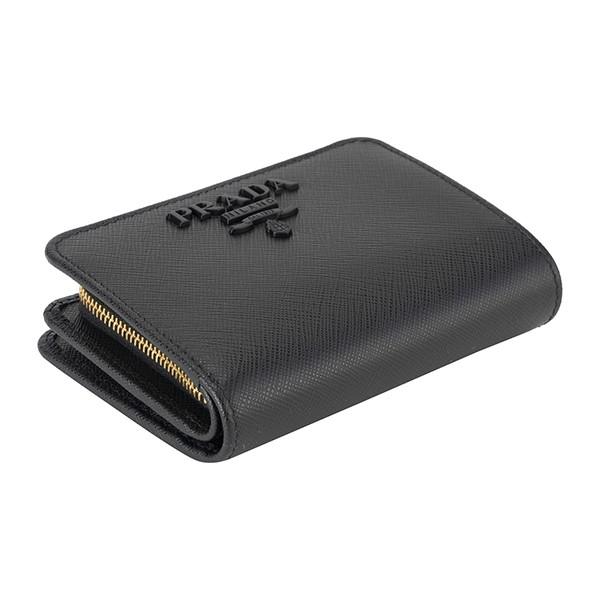 並行輸入 プラダ 2つ折り財布 サフィアーノ シャイン 1ML018 2EBW F0002 ブラック 黒 爆買 | PRADA | 02