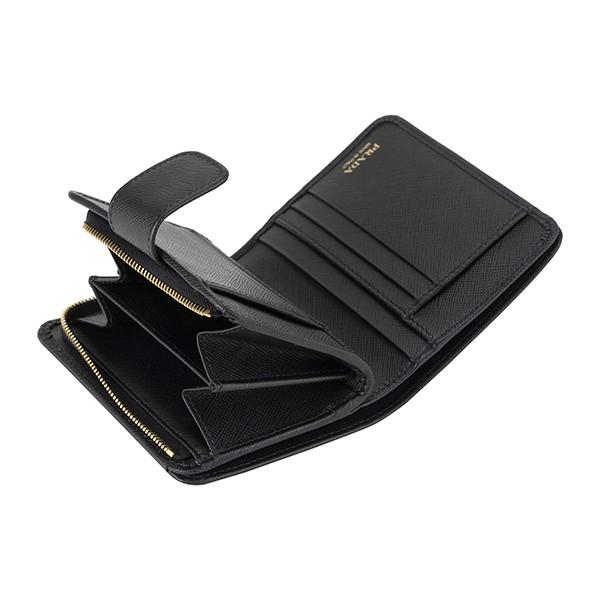 並行輸入 プラダ 2つ折り財布 サフィアーノ シャイン 1ML018 2EBW F0002 ブラック 黒 爆買 | PRADA | 04