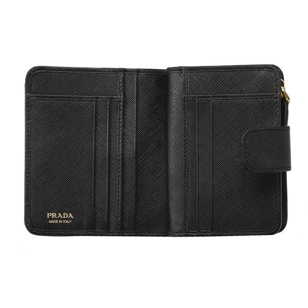 PRADA 1ML018 QWA F0002 サフィアーノレザー PRADA プタダ 財布 二つ折り フラップ SAFFIANO METAL 1ML018