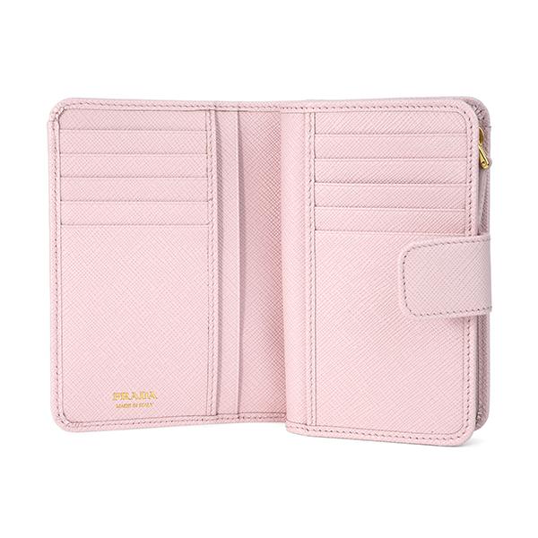 PRADA 並行輸入 プラダ 2つ折り財布 サフィアーノ メタル 1ML225 QWA