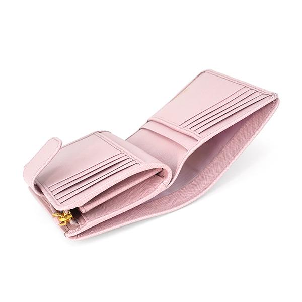 PRADA 並行輸入 プラダ 2つ折り財布 サフィアーノ メタル 1ML225 QWA