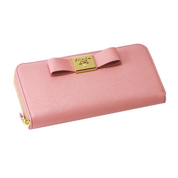 並行輸入 プラダ  長財布(ラウンドファスナー) サフィアーノ フィオッコ 1ML506 2AEE F0442 ピンク 爆買 | PRADA | 02