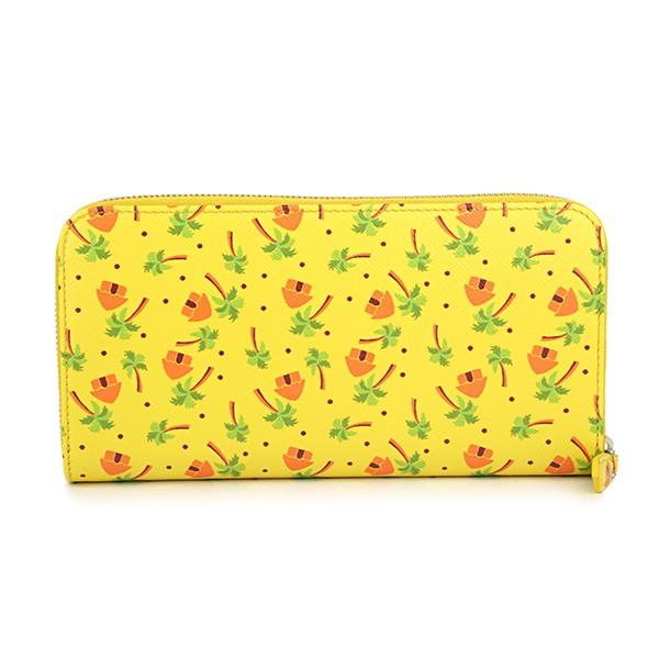 並行輸入 プラダ 長財布(ラウンドファスナー) サフィアーノ スタンパート 1ML506 2EG3 F0010 イエロー 黄色 マルチ 爆買 | PRADA | 01