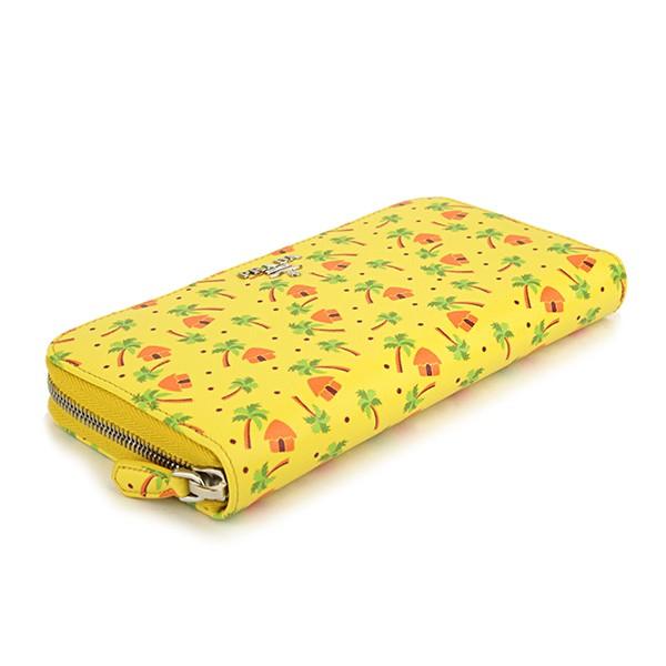 並行輸入 プラダ 長財布(ラウンドファスナー) サフィアーノ スタンパート 1ML506 2EG3 F0010 イエロー 黄色 マルチ 爆買 | PRADA | 02