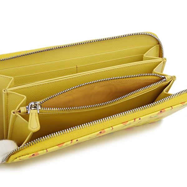 並行輸入 プラダ 長財布(ラウンドファスナー) サフィアーノ スタンパート 1ML506 2EG3 F0010 イエロー 黄色 マルチ 爆買 | PRADA | 04