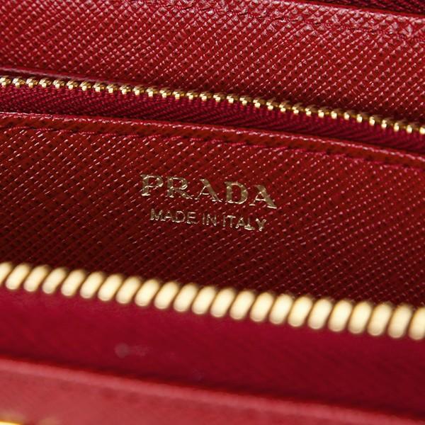 PRADA プラダ　長財布　ラウンド　ファスナー　茶　金具　最終値下げ　美品 PRADA 並行輸入 プラダ 長財布(ラウンドファスナー