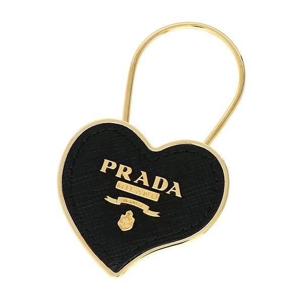 並行輸入 プラダ  キーホルダー サフィアーノ 1PP047 053 F0002 ブラック 黒 爆買 | PRADA