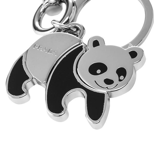 並行輸入 プラダ キーホルダー アッチャイオ スマルト 1PS434 2BA6 F0002 ブラック 黒/ホワイト 白 爆買 | PRADA | 03