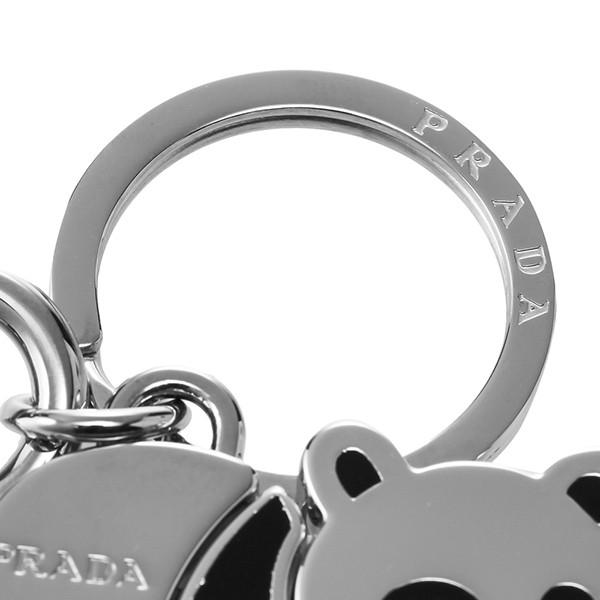 並行輸入 プラダ キーホルダー アッチャイオ スマルト 1PS434 2BA6 F0002 ブラック 黒/ホワイト 白 爆買 | PRADA | 04