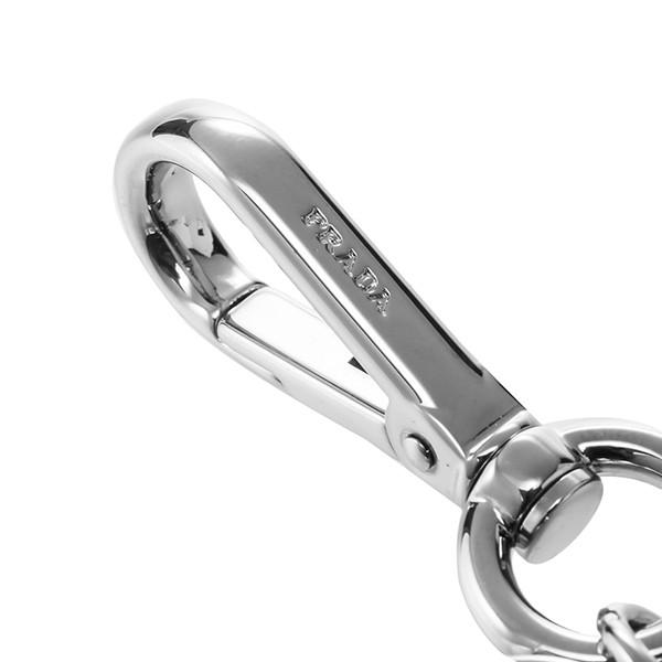 並行輸入 プラダ キーホルダー アッチャイオ スマルト 1PS434 2BA6 F0002 ブラック 黒/ホワイト 白 爆買 | PRADA | 05