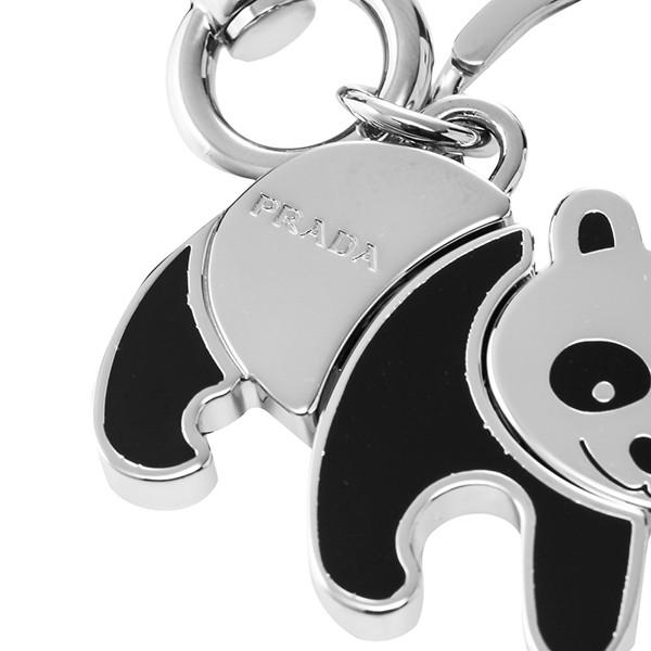 並行輸入 プラダ キーホルダー アッチャイオ スマルト 1PS434 2BA6 F0002 ブラック 黒/ホワイト 白 爆買 | PRADA | 06
